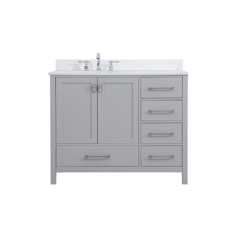Elegant Lighting VF18842GR-BS Irene Bathroom Vanity Set Gray