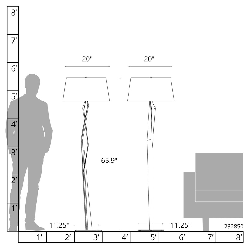 Facet Floor Lamp Ink Flax Shade (SE)