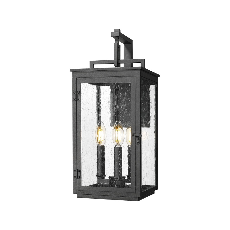 Hartwell 3-Light Outdoor Wall Light Sand Black