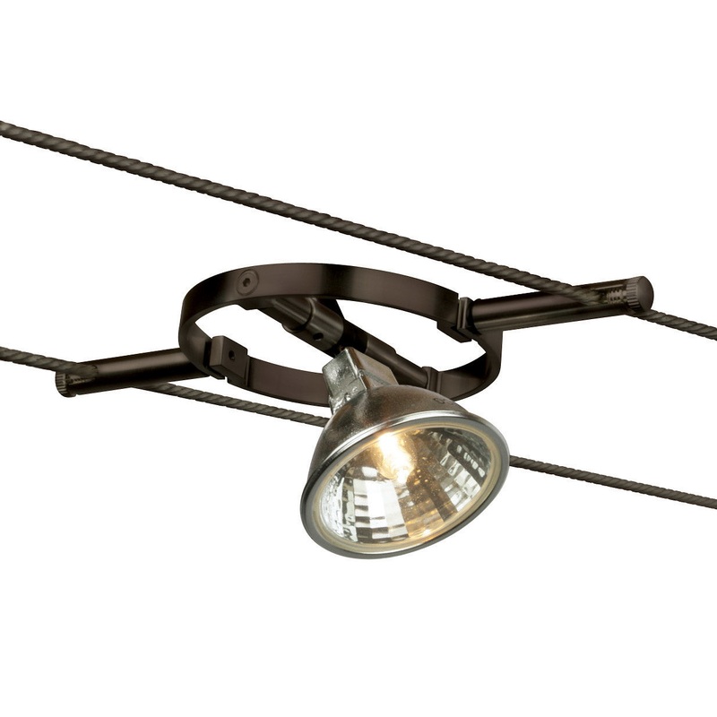Head for Cable Light from the Aspen Collection in Bronze Finish by Stone Lighting