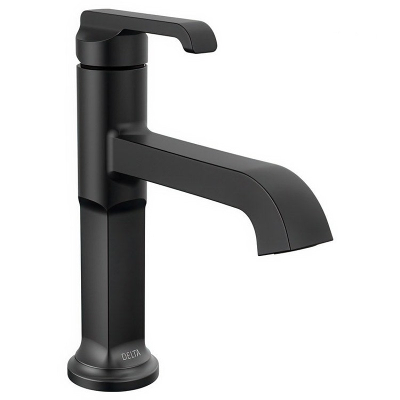 Lavatory Faucet Tetra 1 Lever ADA WaterSense Matte Black 1.2 Gallons per Minute Metal Pop-Up