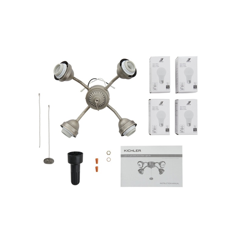 LED Fan Fitter from the Accessory Collection in Antique Pewter Finish by Kichler