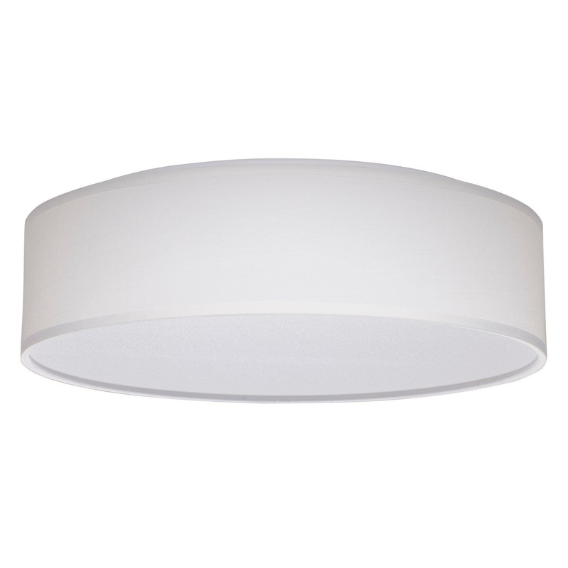 LED Flush Mount in White Fabric Finish by Nuvo Lighting