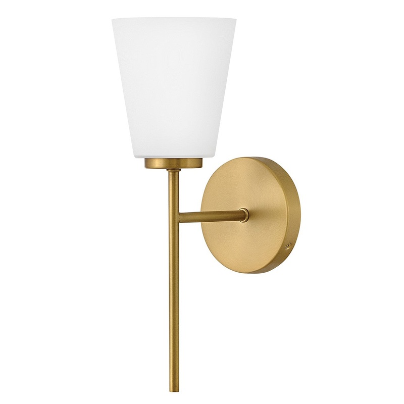LED Vanity from the Bri Collection in Lacquered Brass Finish by Lark