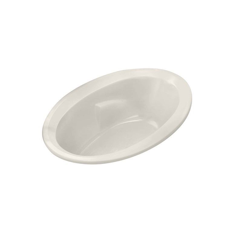 MAAX 100021-000-007-000 Twilight 60 x 42 Acrylic Drop-in End Drain Bathtub in Biscuit