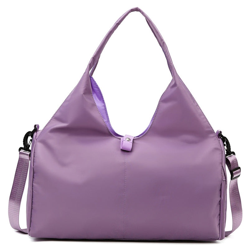 Purple Stylish Women’s Travel Bag – Large-Capacity Fitness & Yoga Bag with Separate Shoe Compartment