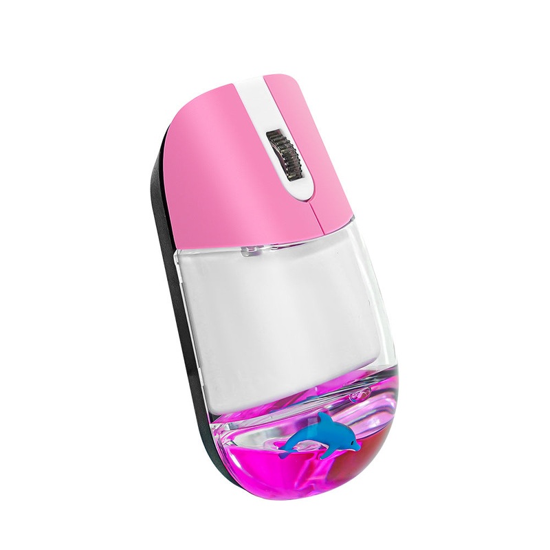 Whimsical 2.4G Wireless Mouse with Floating Animal Design – Comfortable, Quiet & Portable(pink)