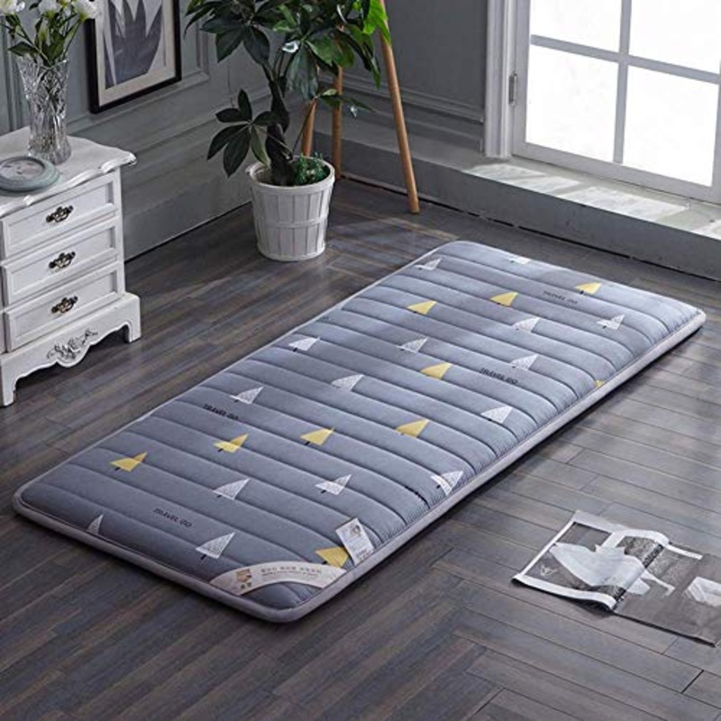 Z&HA Piano Materasso Futon, Full Doppia Queen Size Mattress Pad Topper Antiscivolo Roll Up Traspirante Tradizionale Giapponese Tatami-Camel-Twin,C,90x200cm