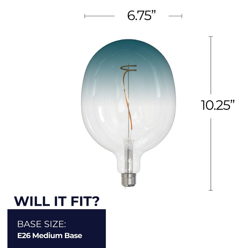 4.5 Watt C53 Clear/Blue, 200  Lumens, E26 base, 120 Volt Light Bulb by Bulbrite