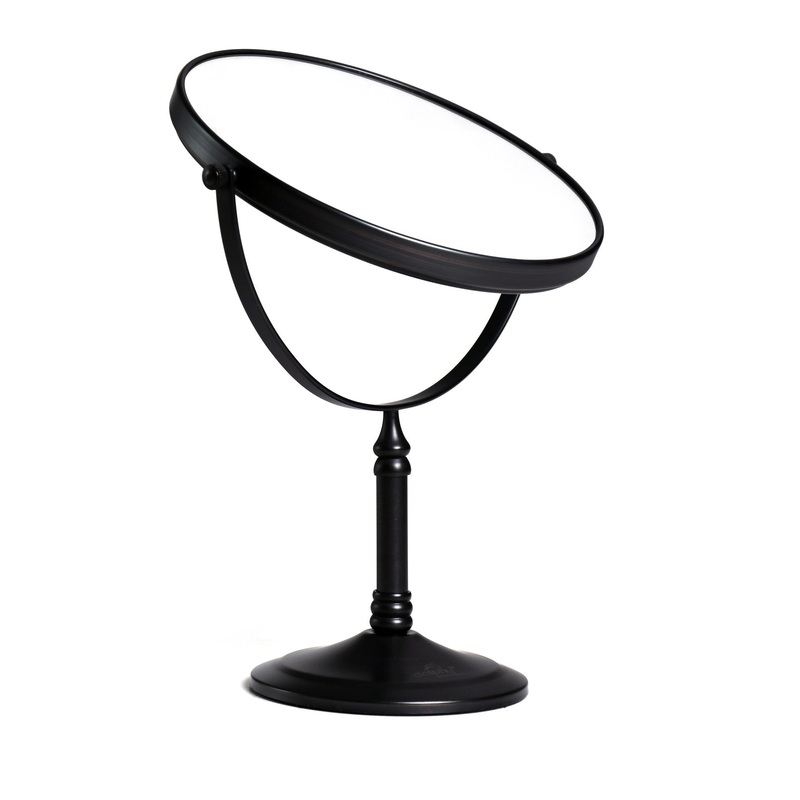 5X & 1X Tabletop Magnifying Mirror – Matte Black