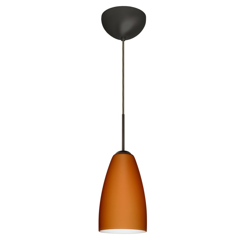 Besa 1JC-151180-LED-BR Riva One Light Pendant Bronze