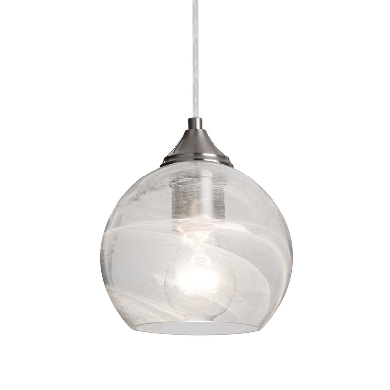 Besa J-JILLYCL-SN Jilly One Light Pendant Satin Nickel