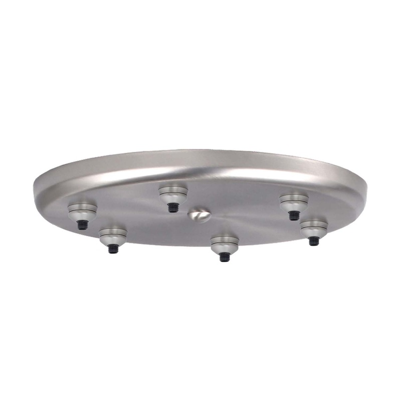 Besa T26XQ-SN Canopies & Accessories Six Light Round Canopy Satin Nickel (Discontinued)