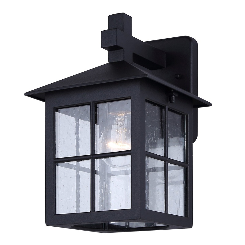 Dom 1-Light Outdoor Lantern Sand Black