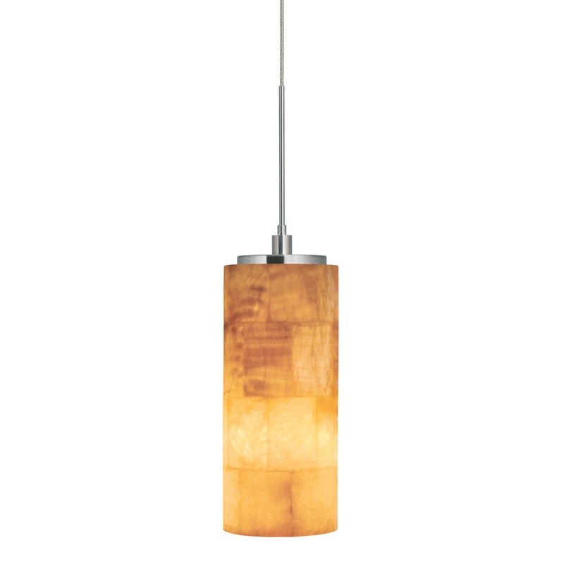 One Light Pendant from the Onyx Collection in Polished Nickel Finish by Stone Lighting