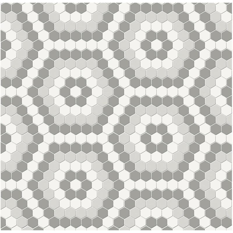Soho Evening Blend Hexagon Pattern Matte Porcelain Mosaics. 1 Sheet = .83 Sq. Ft.