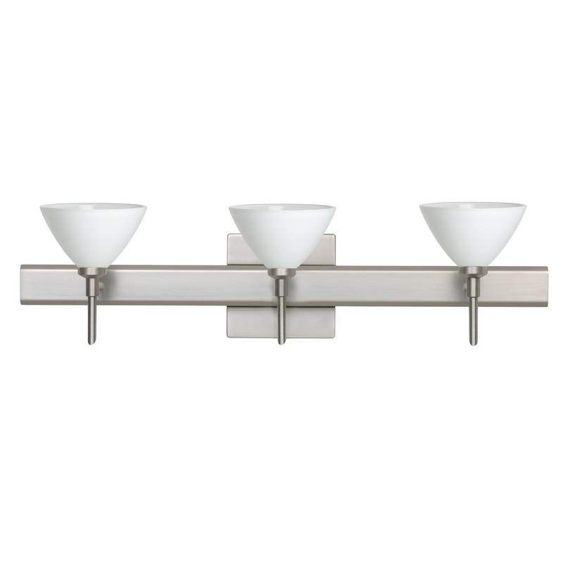 Three Light Wall Sconce from the Domi Collection in Satin Nickel Finish by Besa