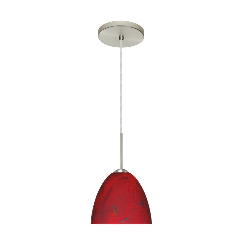 Besa 1BT-7572MA-LED-SN Sasha One Light Pendant Satin Nickel (Discontinued)