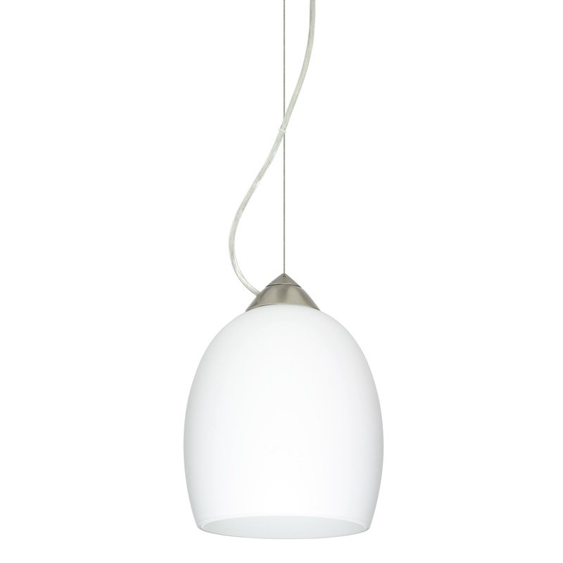 Besa 1KX-169707-SN Lucia One Light Pendant Satin Nickel