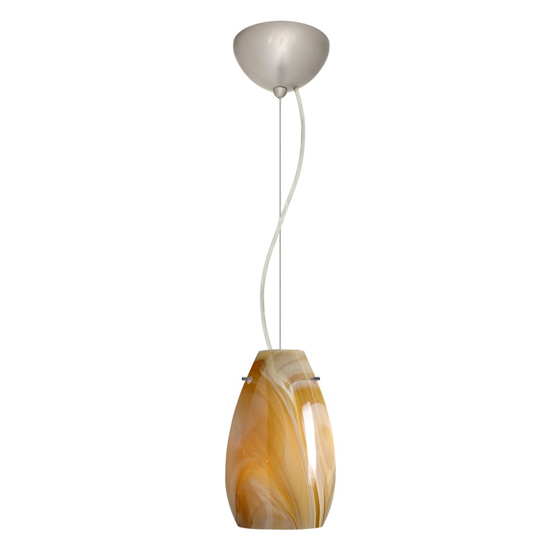 Besa 1KX-4126HN-LED-SN Pera One Light Pendant Satin Nickel