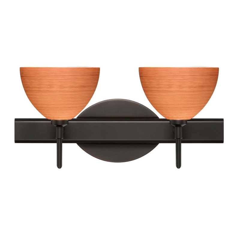 Besa 2SW-4679CH-BR Brella Two Light Wall Sconce Bronze