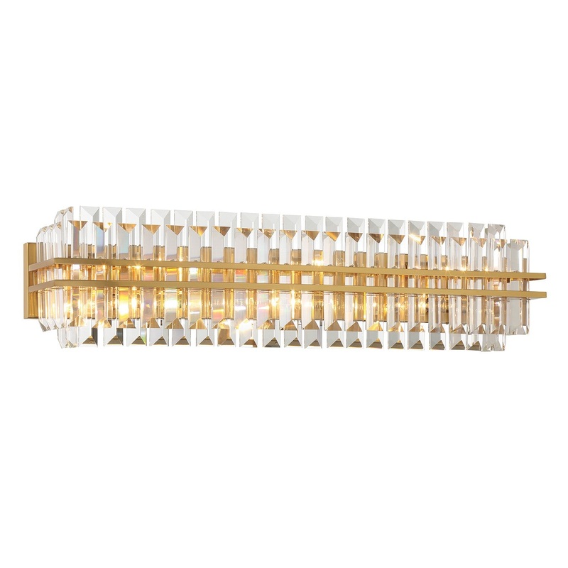 Crystorama HAY-1415-AG Hayes Six Light Bath Aged Brass