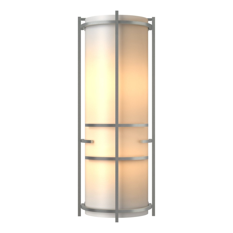 Extended Bars Sconce Vintage Platinum White Art Glass (BB)