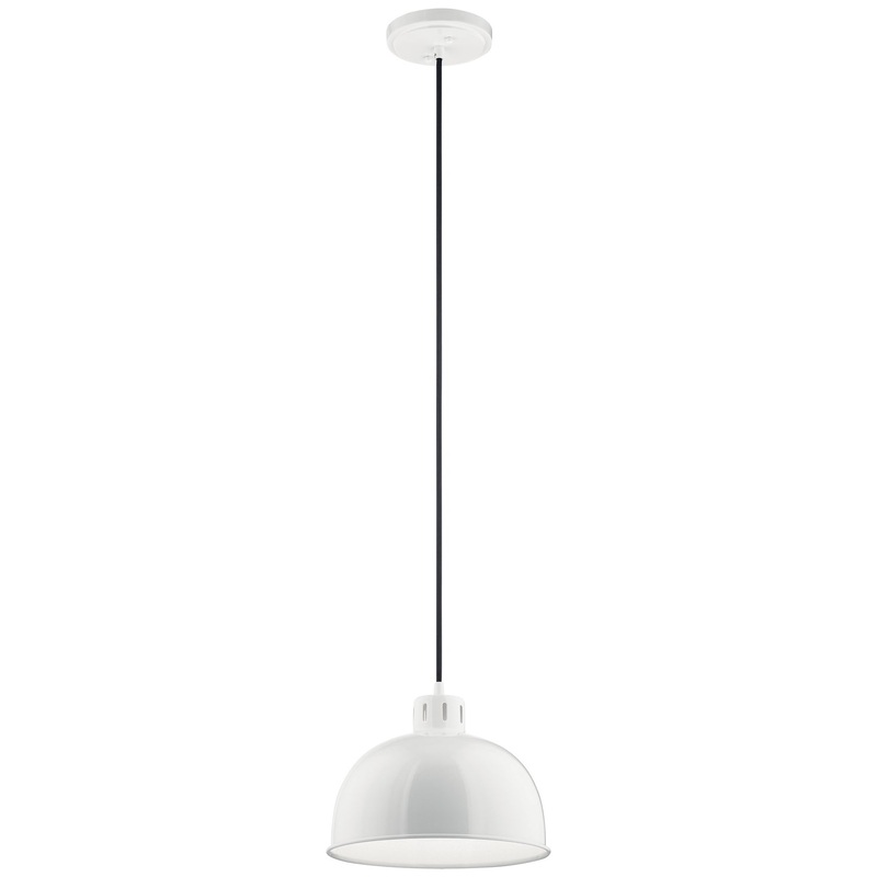 Kichler 52152WH One Light Pendant, White