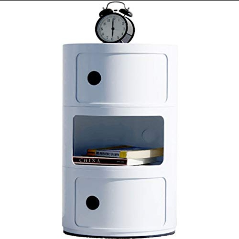 LICHUAN Tavolino da salotto nordico a tre strati comodino multifunzionale bianco semplice creativo armadio comodino per camera da letto tavolino salotto