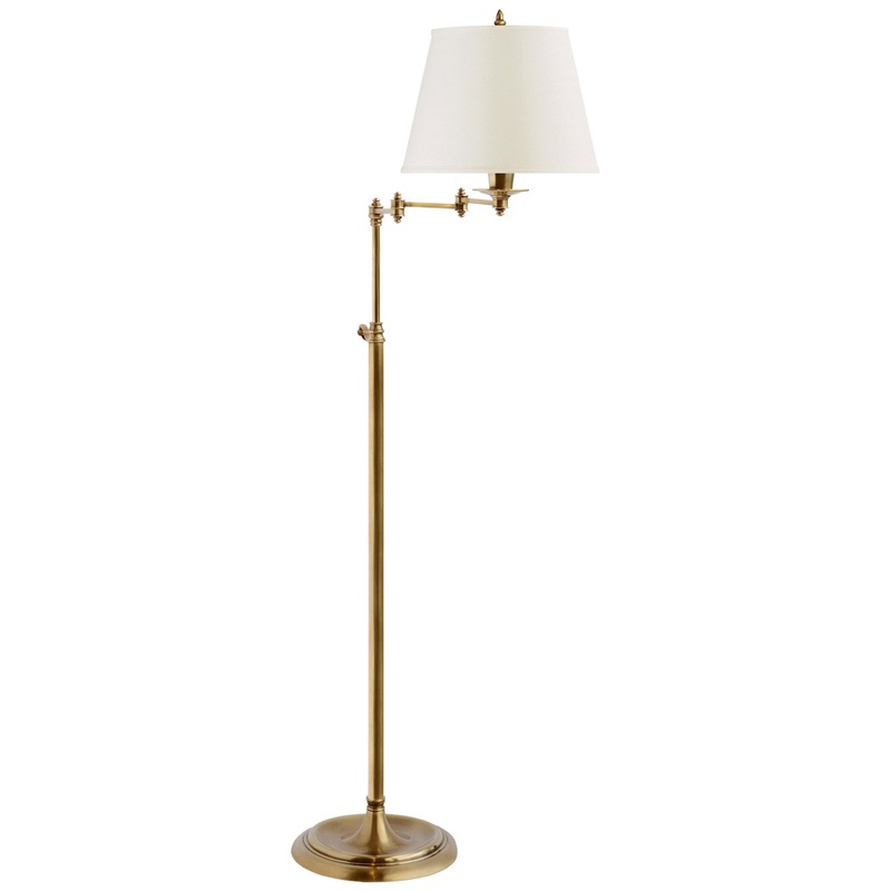 One Light Floor Lamp from the Candle Stick Collection in Hand-Rubbed Antique Brass Finish by Visual Comfort Signature