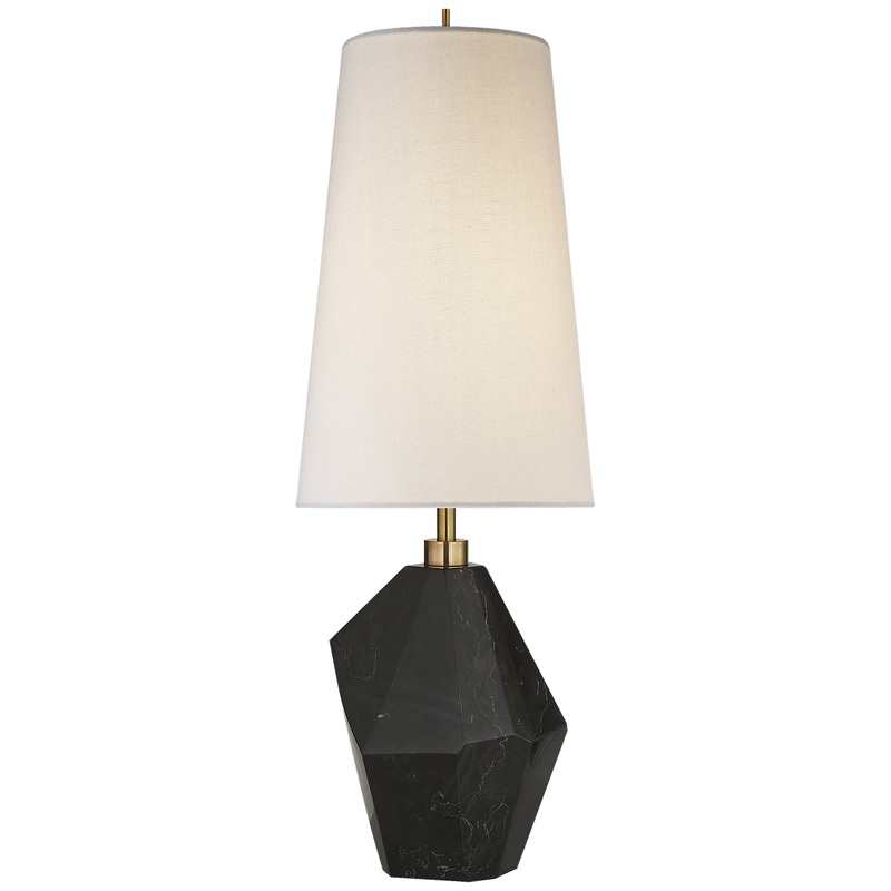 One Light Table Lamp from the Halcyon Collection in Black Cremo Marble Finish by Visual Comfort Signature