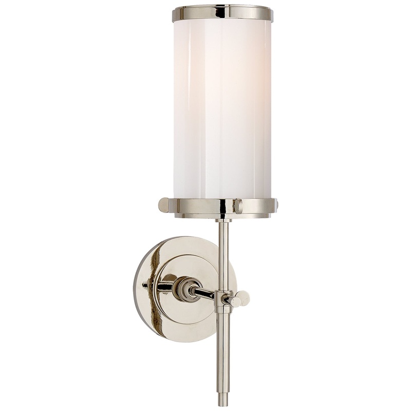 One Light Wall Sconce from the Bryant Bath Collection in Polished Nickel Finish by Visual Comfort Signature