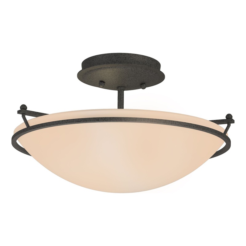 Plain Small Semi-Flush Natural Iron Sand Glass (SS)