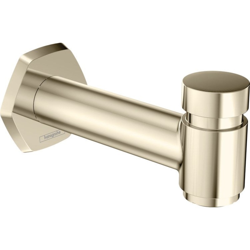 Tub Spout Locarno Integrated with Diverter Polished Nickel 6-1/2 Inch 5.81 Gallons per Minute Brass