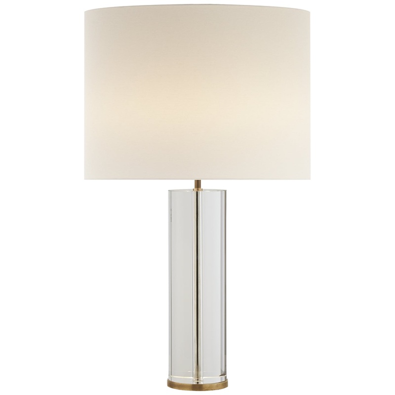 Two Light Table Lamp from the Lineham Collection in Crystal With Brass Finish by Visual Comfort Signature