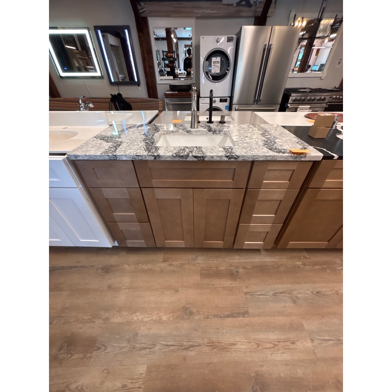 49 Cabtec Bathroom Vanity w/ Seagrove Quartz Cambria Top and Kohler Faucet