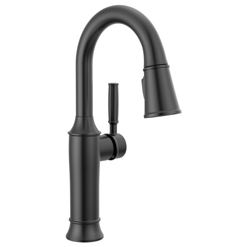 Bar Faucet Renaldi Prep 1 Lever ADA CALGreen Matte Black MagnaTite Docking 1.8 Gallons per Minute