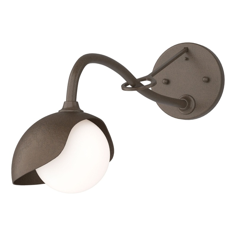 Brooklyn 1-Light Single Shade Long-Arm Sconce Bronze Bronze