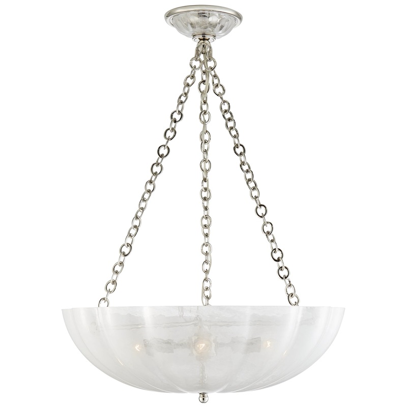 Four Light Chandelier from the Rosehill Collection in Polished Nickel Finish by Visual Comfort Signature