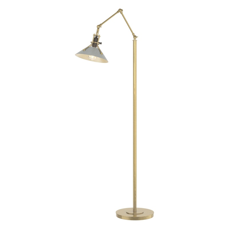 Henry Floor Lamp Modern Brass Vintage Platinum
