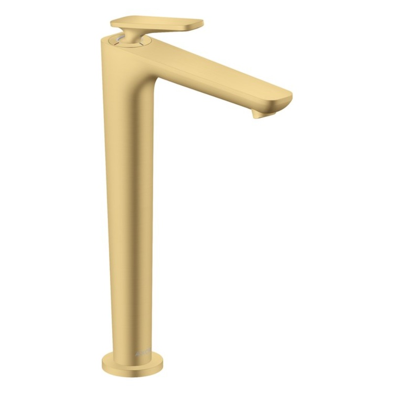 Lavatory Faucet Citterio C 250 1 Lever ADA WaterSense Brushed Gold Optic 1.2 Gallons per Minute Deck Mount Less Drain 1 Hole CoolStart EcoRight AirPower Comfort Zone