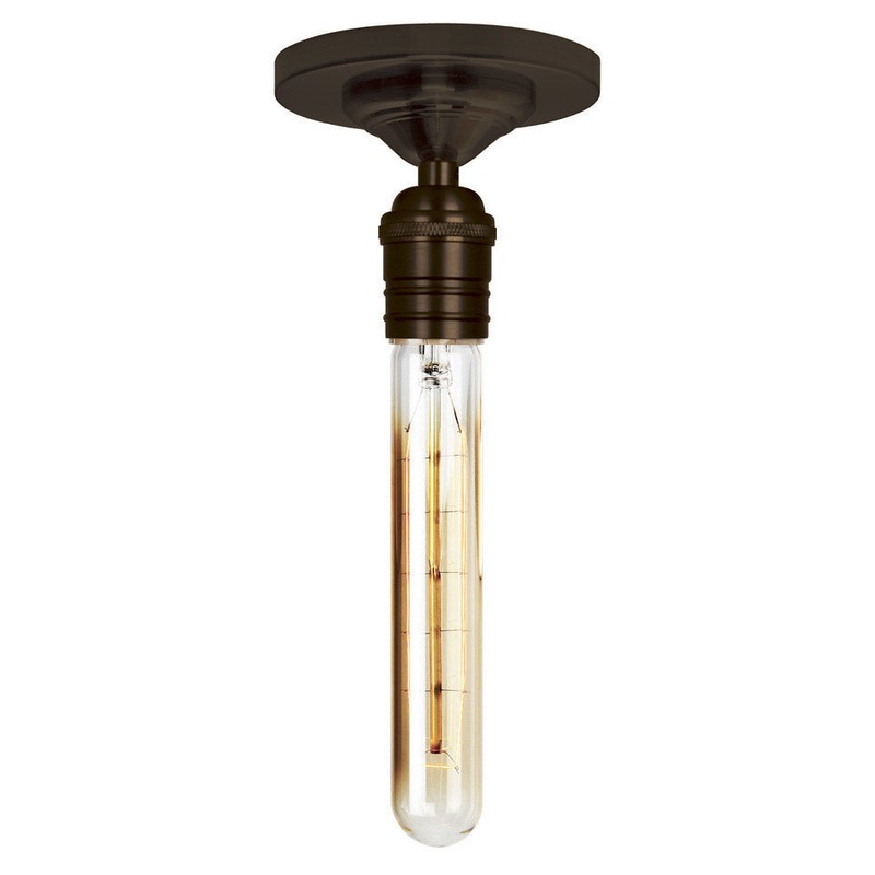 LED Ceiling Mount from the Retro Tubular Collection in Bronze Finish by Stone Lighting