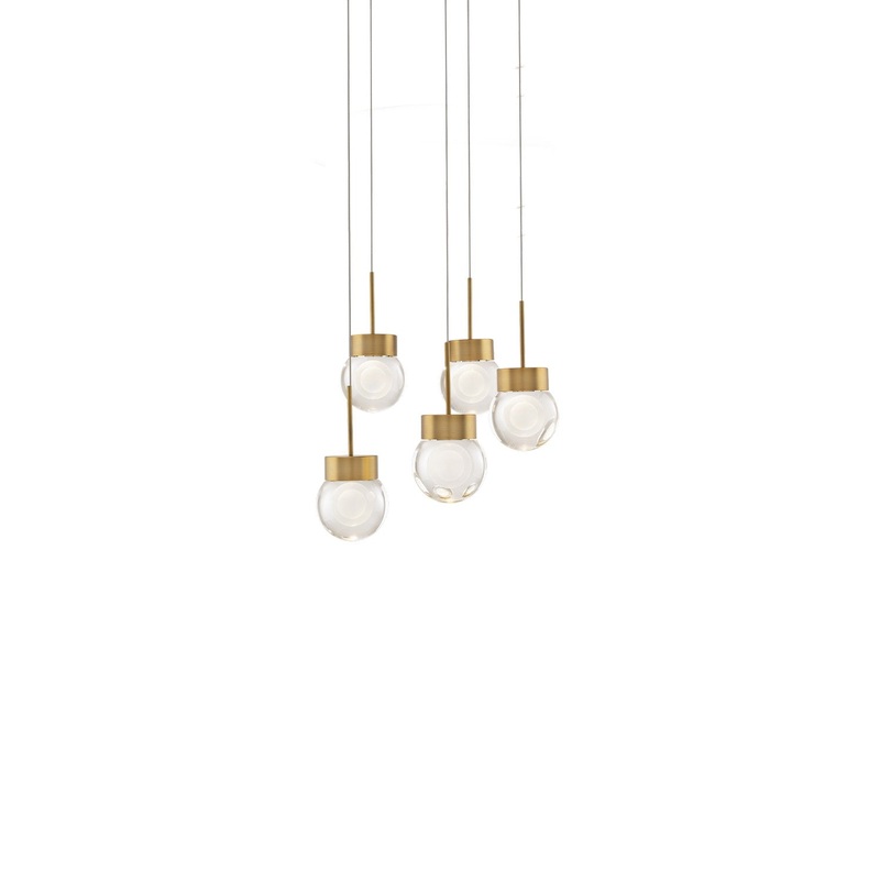 LED Pendant from the Double Bubble Collection in Aged Brass Finish by Modern Forms