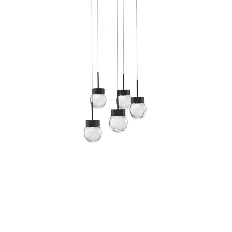 LED Pendant from the Double Bubble Collection in Black Finish by Modern Forms