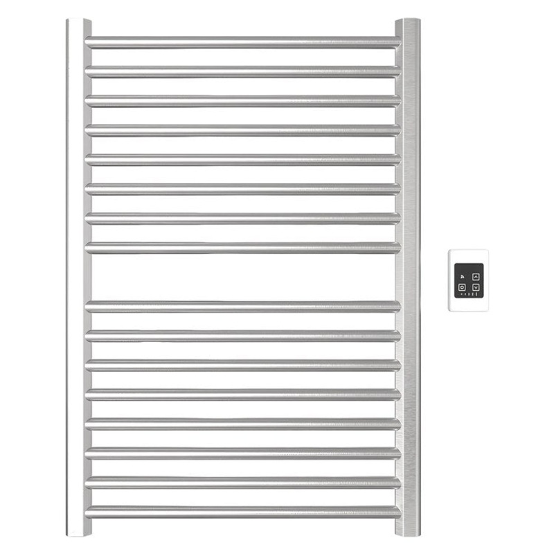 Towel Warmer Sirio 12 Bar Hardwire 751 BTU 29 x 32 Inch Brushed Stainless 304 Stainless Steel