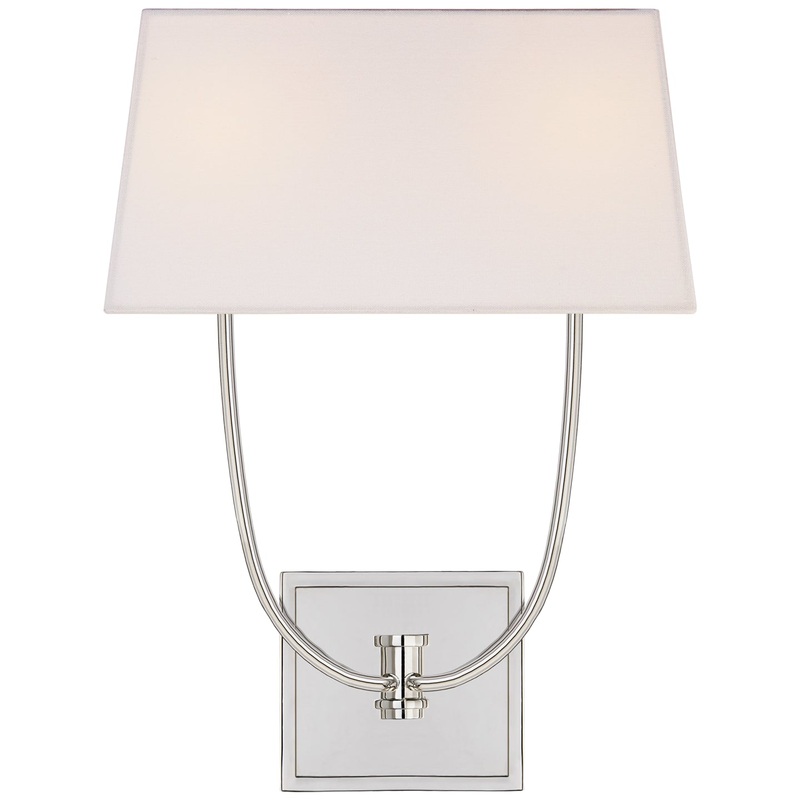 Two Light Wall Sconce from the Venini Collection in Polished Nickel Finish by Visual Comfort Signature