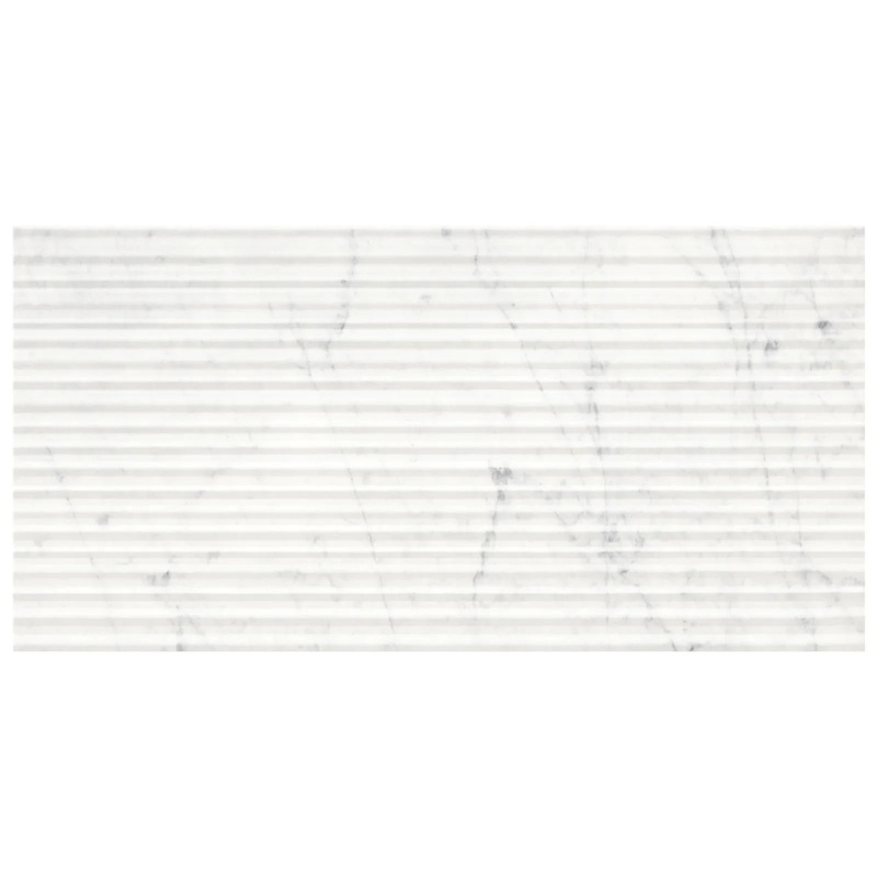 12″ x 24″ Eterna Bianco Curva Honed Marble Tile 12″ x 24″