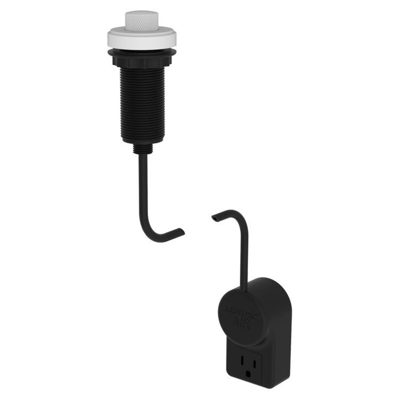 Air Activation Switch Muncy Disposer with Power Adapter Matte White Brass