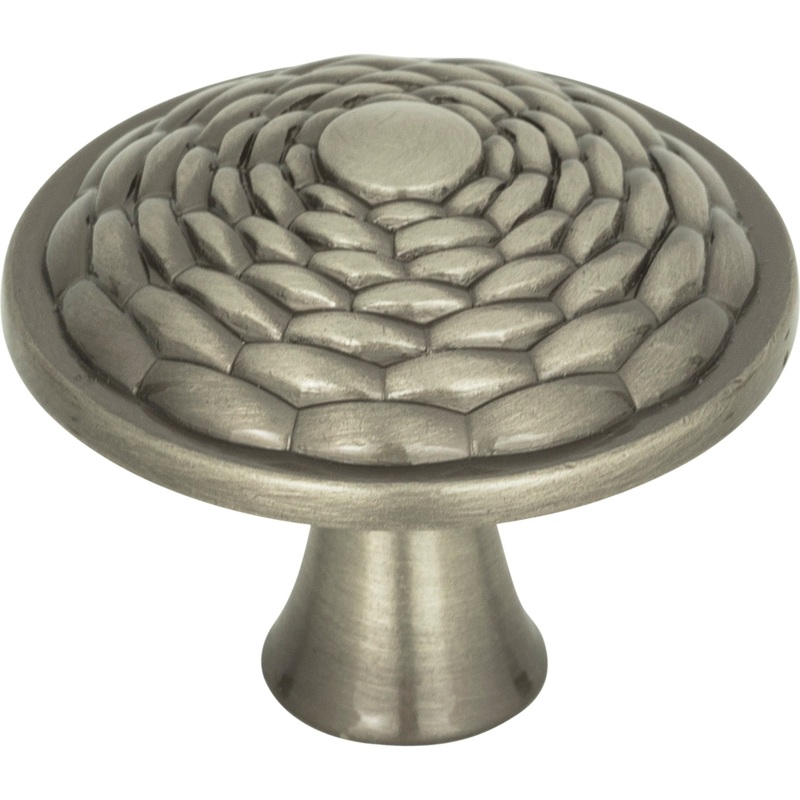 Atlas Homewares Mandalay Round Knob 1 5/16 Inch Brushed Nickel