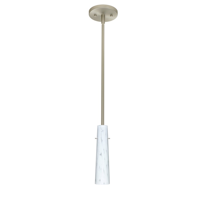 Besa 1TT-567419-SN Camino One Light Pendant Satin Nickel